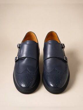 Undandy Handmade Double Monk Strap Brogue Leather Sneakers 11,5 Made in Portugal